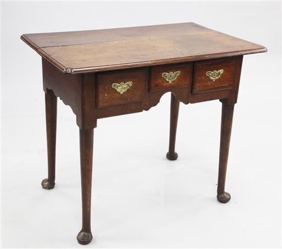 An 18th century oak lowboy, W.2ft 9in.